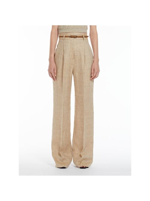 Pantalone in lino mélange MAXMARA STUDIO | 2416131032600003